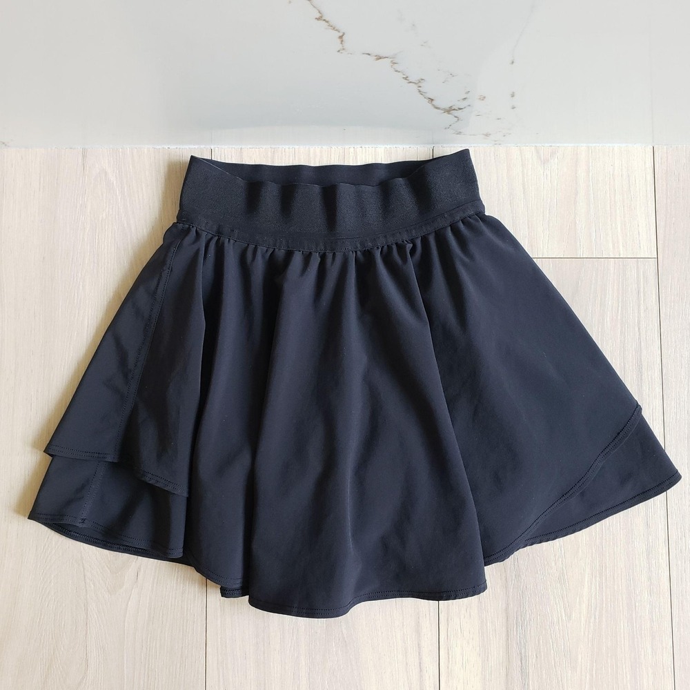 Lululemon Skirt Womens 0 Tall Black‎ Court Rival High Rise Luxtreme Skort W8ABJT